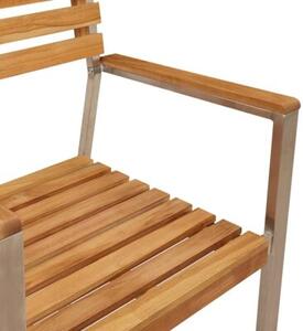 Zestaw Mebli Ogrodowych Komplet Jadalniany 5-Częściowy Brązowy Drewno Na Taras Balkon Ogród