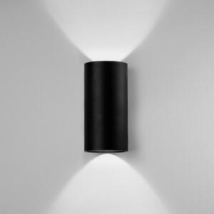 Egger Licht EGG DLS Tubo kinkiet zewnętrzny, czarny, Ø 9 cm, aluminium góra/dół