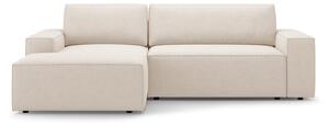 Beżowy rozkładany narożnik z materiału bouclé (lewostronny) Jodie – Micadoni Home