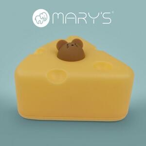 Lampka nocna dla dzieci bezprzewodowa żółta serek z myszką LED 3W Mary's
