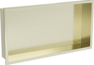 Mexen X-Wall-R półka wnękowa z kołnierzem 60 x 30 cm, złota szczotkowana - 1950603010