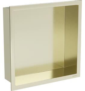 Mexen X-Wall-R półka wnękowa z kołnierzem 30 x 30 cm, złota szczotkowana - 1950303010