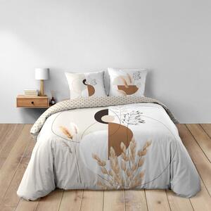 Biało-beżowa bawełniana pościel dwuosobowa 240x220 cm Natacha – douceur d'intérieur