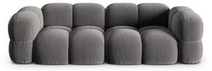 Szara aksamitna sofa 250 cm Loretto – Cosmopolitan Design