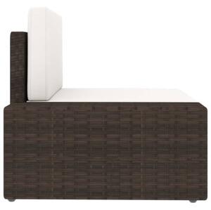 Ogrodowy 5-cz. zestaw wypoczynkowy, poduszki, rattan pe, brąz