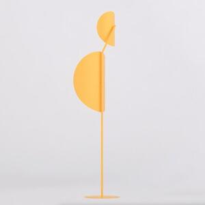 Lampa stojąca podłogowa designerska pomarańczowa falowany talerz 2xG9 8W DELULU Emibig