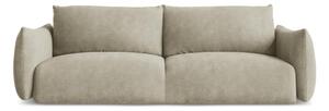 Beżowa rozkładana sofa z tkaniny szenilowej 230 cm Leila – Makamii