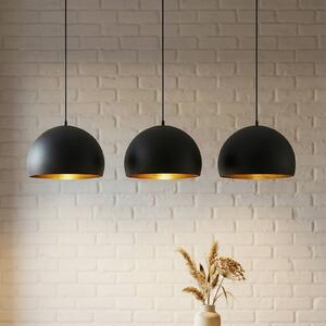 Lampa wisząca Tarjei Lindby, możliwość ściemniania, czarny, salon / jadalnia, metal, nowoczesny