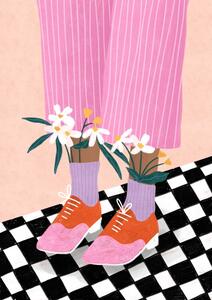 Ilustracja Floral Socks