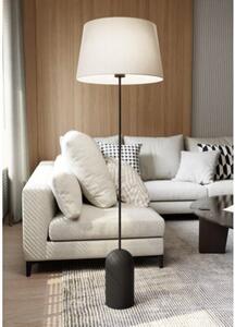 Lampa stojąca podłogowa czarno-beżowa z abażurem 1xE27 15W PEARL Emibig