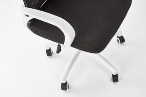 Fotel biurowy Socket z podłokietnikami - biały / czarny