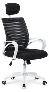 Fotel biurowy Socket z podłokietnikami - biały / czarny
