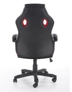 Fotel gamingowy Baffin z podłokietnikami - czarny / czerwony