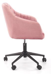 Fotel obrotowy Fresco - różowy velvet