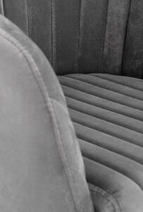 Fotel obrotowy Fresco z podłokietnikami - popielaty velvet