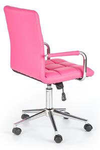Fotel młodzieżowy Gonzo 2 z podłokietnikami - różowy