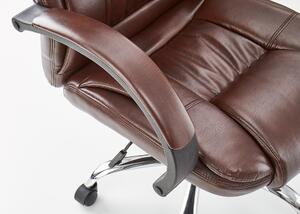 Fotel biurowy Relax z podłokietnikami - ciemny brąz