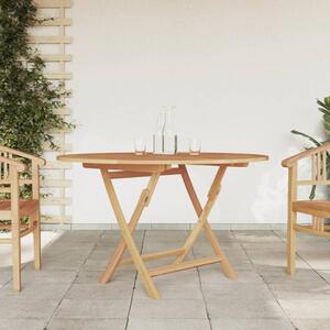 Składany stół ogrodowy, Ø 110x75 cm, lite drewno tekowe