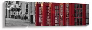 Obraz - Budki telefoniczne w Londynie (170x50 cm)