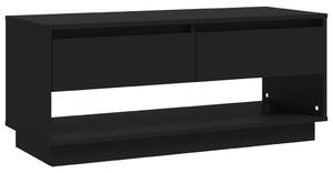 Szafka pod TV, czarna, 102x41x44 cm, płyta wiórowa