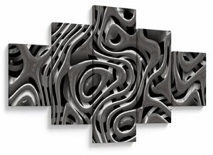 Obraz - Metaliczna abstrakcja (125x70 cm)