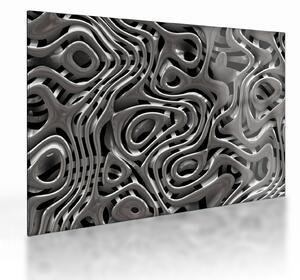 Obraz na szkle - Metaliczna abstrakcja (70x50 cm)