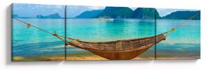 Obraz - Hamak na plaży (170x50 cm)