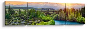 Obraz - Leśny krajobraz górski (170x50 cm)