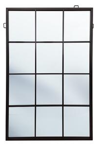 Lustro Boston 120/80cm minimalistyczne okienne z czarnymi szprosami i stalową ramą