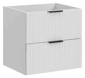 Biała szafka pod umywalkę 60 cm Biały połysk P4-T50