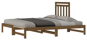 Drewniane łóżko rozsuwane miodowy brąz 2x(90x200) cm - Mindy