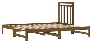 Drewniane łóżko rozsuwane miodowy brąz 2x(90x200) cm - Mindy