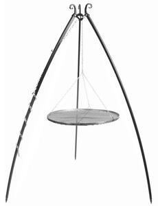 Grill na trójnogu 200 cm, LARGO, ruszt stal naturalna, 80 cm | TYLETEGOTU