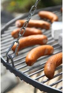 Grill na trójnogu 200 cm, LARGO, ruszt stal naturalna, 80 cm | TYLETEGOTU
