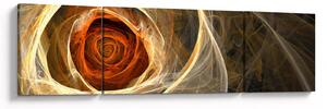 Obraz - Abstrakcyjne róże w ognistych kolorach (170x50 cm)