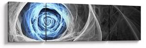 Obraz - Abstrakcyjny niebieski róż (170x50 cm)