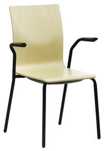 Krzesło poczekalniane ze sklejki z podłokietnikami Joanna J01 S44