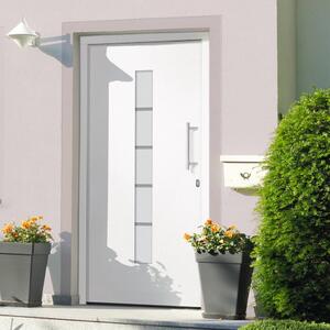 Drzwi zewnętrzne, aluminium i PVC, białe, 100x210 cm