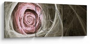 Obraz - Abstrakcyjny róż jasnoróżowy (z zegarem) (90x30 cm)