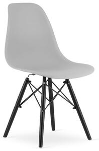 Szare krzesło kuchenne w stylu skandynawskim - Naxin 3X