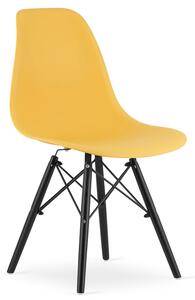 Żółte nowoczesne krzesło profilowane - Naxin 3X