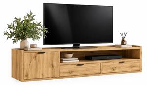 Podwieszana szafka pod TV 150 cm hikora naturalna N8-F33