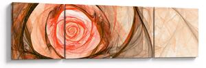 Obraz - Abstrakcyjny róż z białym tłem (170x50 cm)