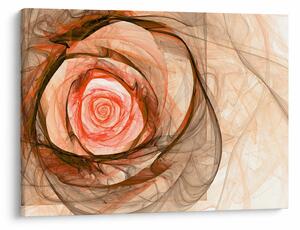 Obraz - Abstrakcyjny róż z białym tłem (70x50 cm)