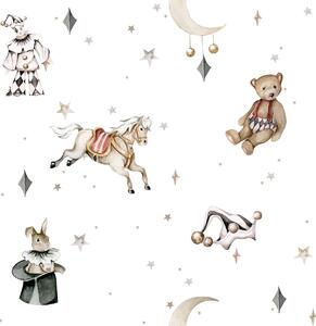 Tapeta do pokoju dziecka French characters in the light sky