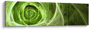 Obraz - Abstrakcyjny zielony róż (170x50 cm)