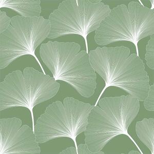 Tapeta do pokoju dziecka CLASSIC big gingko pattern green