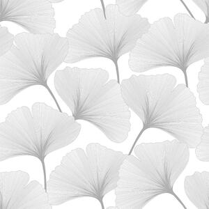 Tapeta do pokoju dziecka CLASSIC big gingko pattern black&white