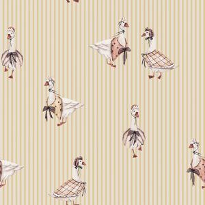 Tapeta do pokoju dziecka Gąski retro – zgaszona żółta