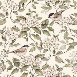 Tapeta do pokoju dziecka Birds and Beige Spring